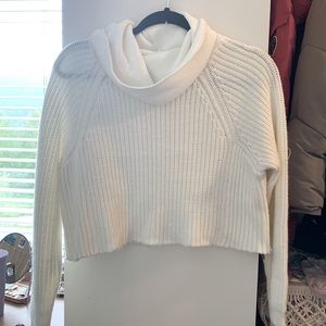 White turtleneck sweater